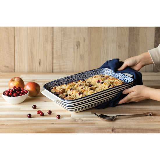 Now Designs Indigo Triangles Baking Dish