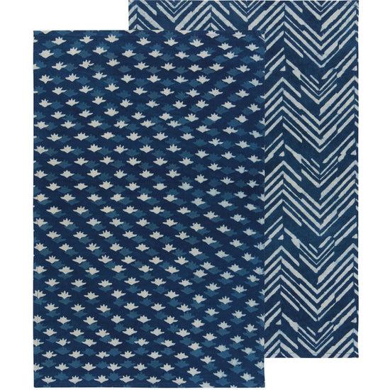 now designs Inlet Block Printed Dishtowel Set of 2