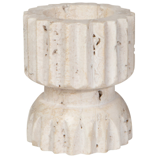 Now Designs Iona Travertine Candle Holder 3 Inch