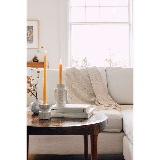 Now Designs Iona Travertine Candle Holder 3 Inch