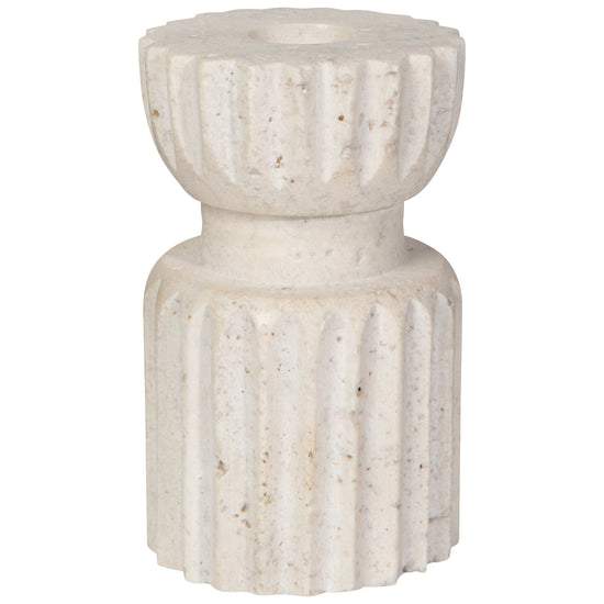 now designs Iona Travertine Candle Holder 4 inch