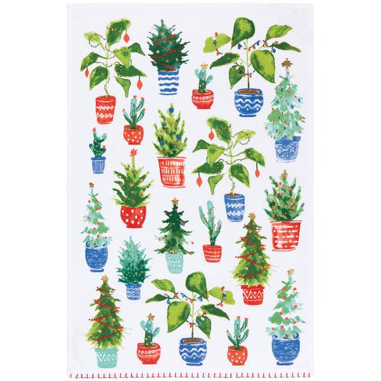 now designs Jingle Plants Christmas Dishtowel