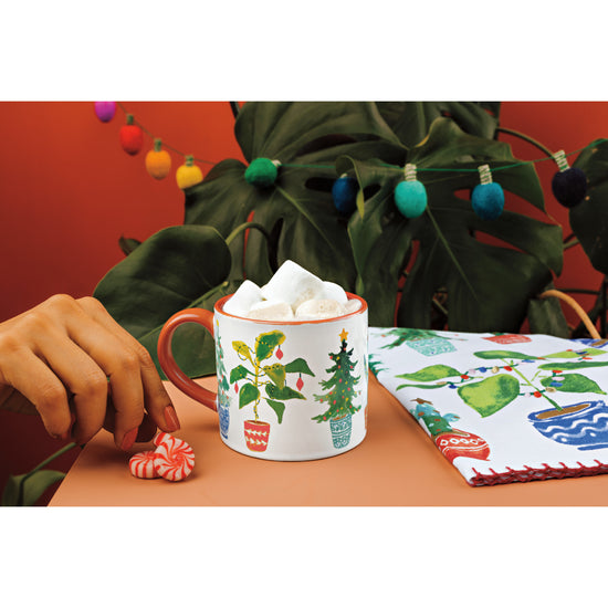 Now Designs Jingle Plants Christmas Mug In A Box