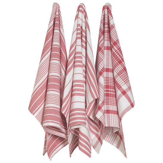 now designs Jumbo Dishtowels Red Set of 3