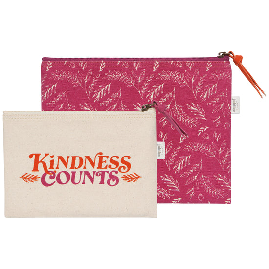 now designs Kindness Counts Zip Pouches Set of 2