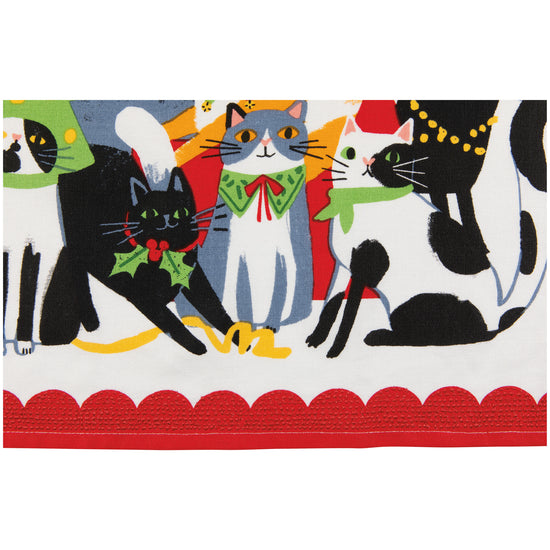 Now Designs Kitty Carol Christmas Dishtowel