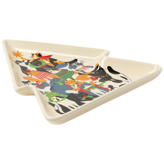 Now Designs Kitty Carol Christmas Shaped Dish