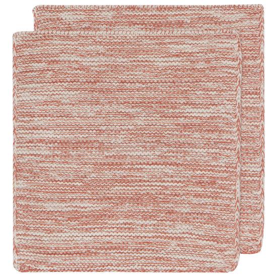 now designs Knit Dishcloths Clay Red Set of 2