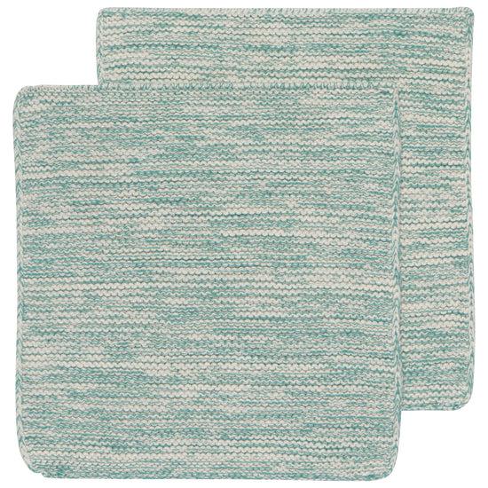 now designs Knit Dishcloths Lagoon Blue Set of 2