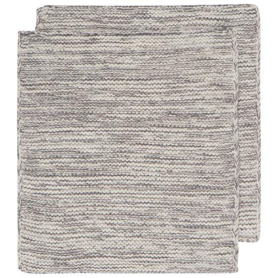 now designs Knit Dishcloths Shadow Gray Set of 2