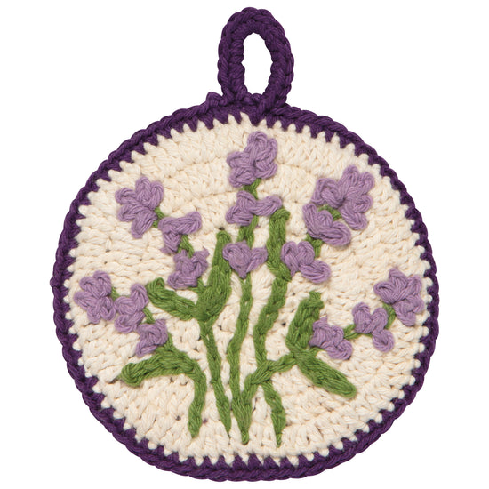 Now Designs Lavender Crochet Sponges Set Of 2