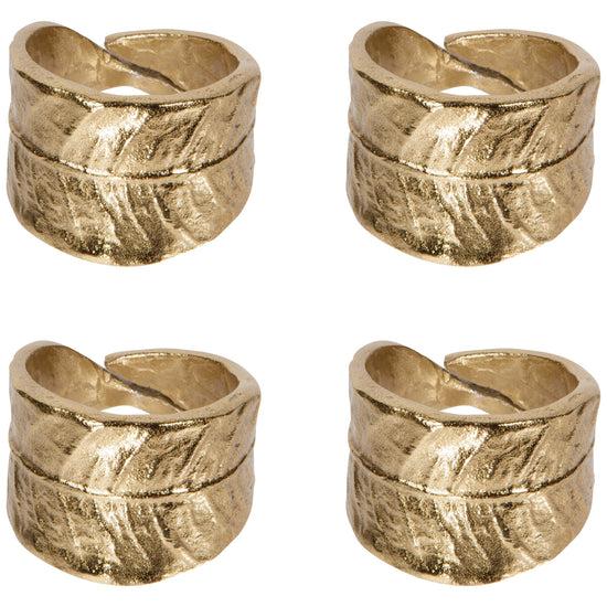 now designs Leaf Napkin Rings Set of 4