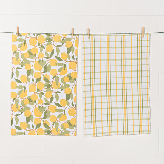 Now Designs Lemons Dishtowels Set Of 2