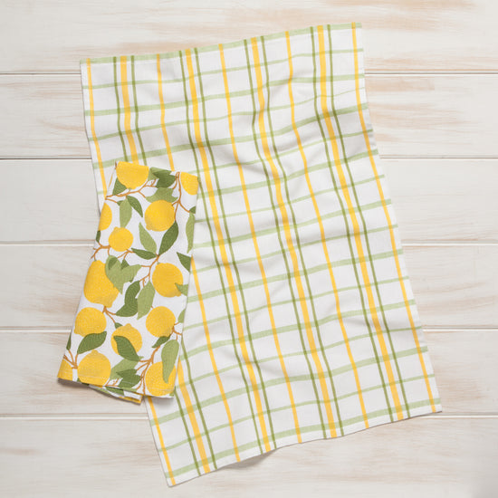 Now Designs Lemons Dishtowels Set Of 2