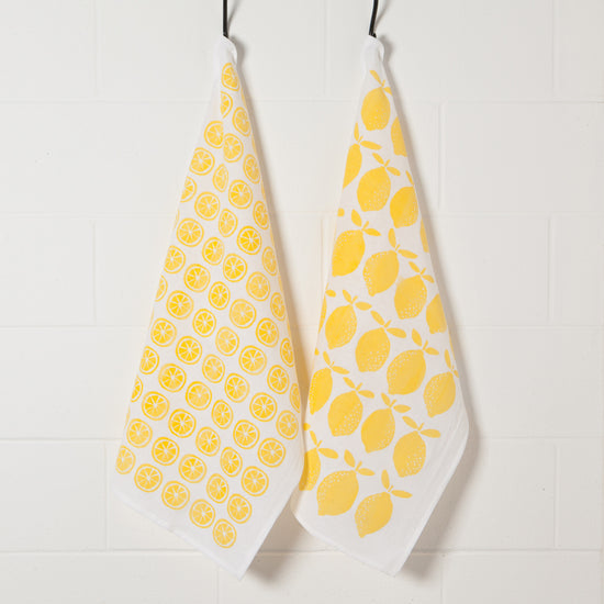 Now Designs Lemons Floursack Dish Towels Set Of 2