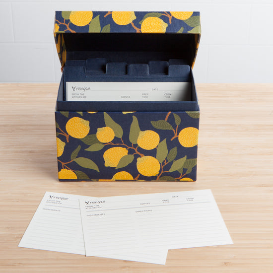 Now Designs Lemons Recipe Card Box