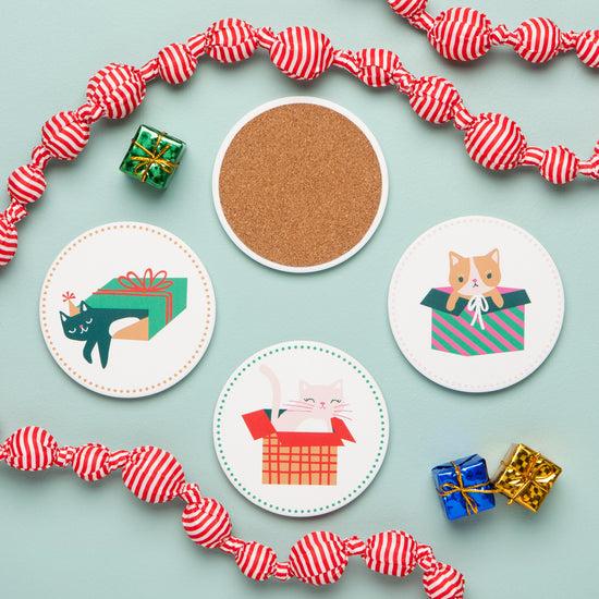 Now Designs Let It Meow Soak Up Coasters Set Of 4