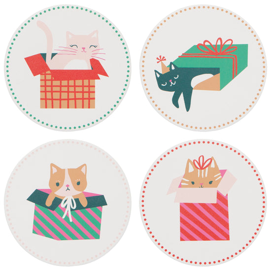 now designs Let it Meow Soak Up Coasters Set of 4