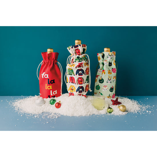 Now Designs Let It Meow Wine Bags Set Of 2