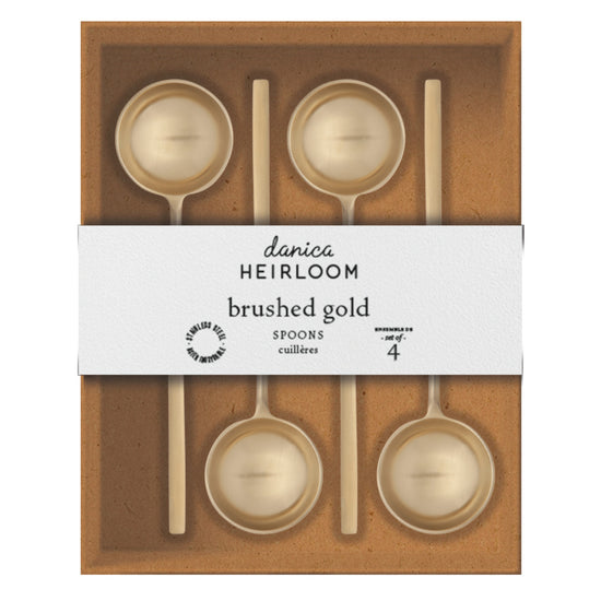 Now Designs Long Spoons - Gold Set Of 4