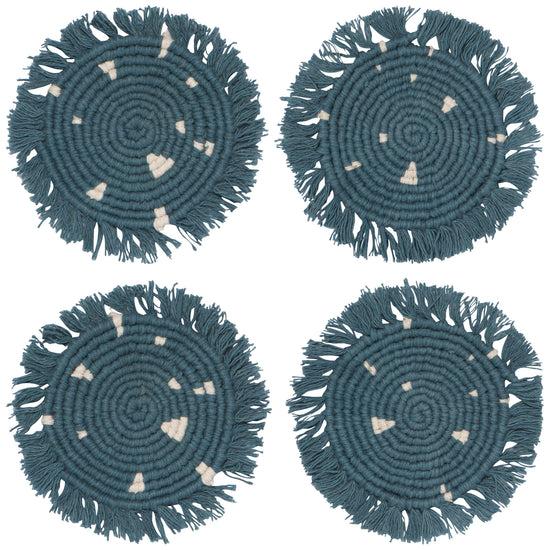 now designs Macrame Coaster Lagoon Set of 4