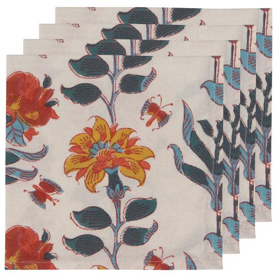now designs Marigold Block Print Napkins Set of 4