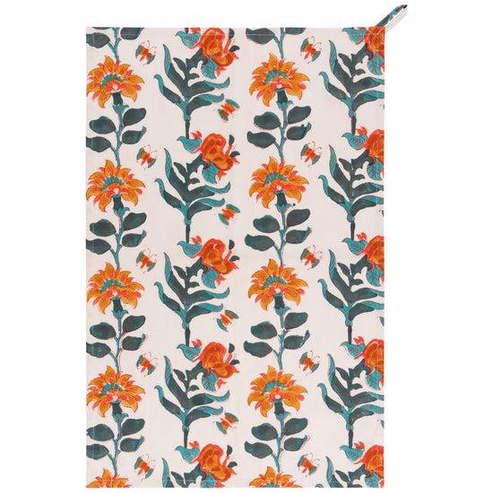 now designs Marigold Print Block Dishtowel