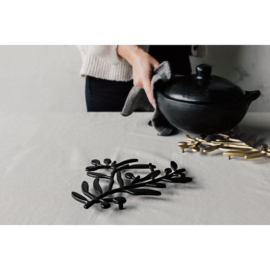 Now Designs Matte Black Metal Trivet