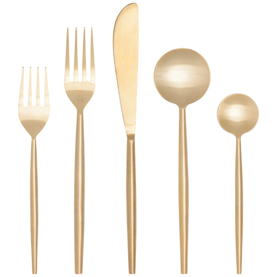 now designs Matte Gold Taper Flatware Set of 5