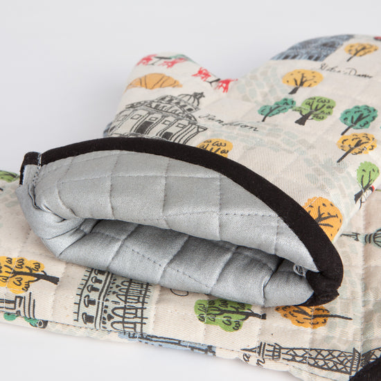 Now Designs Meet Me In Paris Quilted Oven Mitt