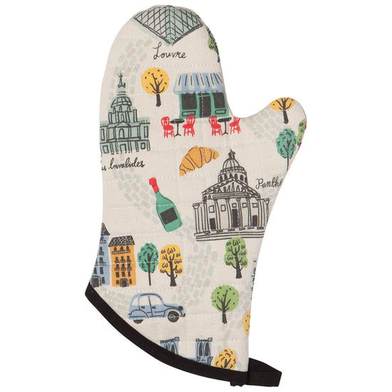 now designs Meet Me In Paris Quilted Oven Mitt