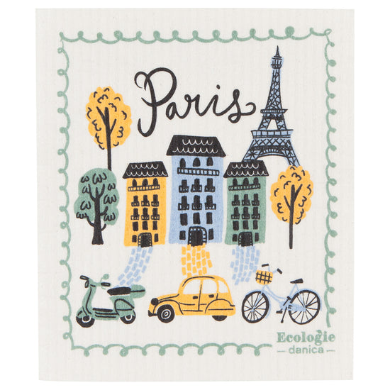 now designs Meet Me in Paris Swedish Dishcloth
