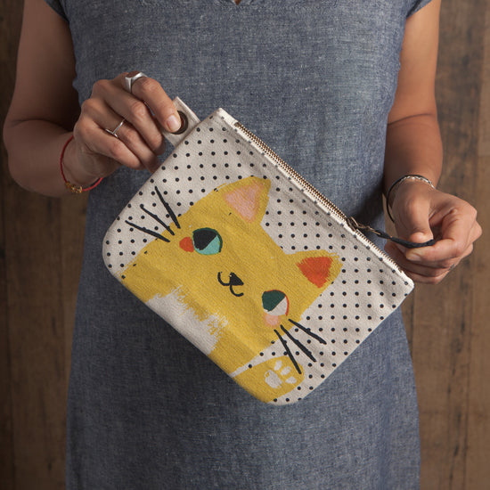 Now Designs Meow Meow Casts Zipper Pouch Large