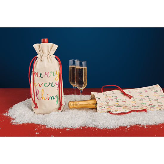 Now Designs Merry Everything Wine Bags Set Of 2