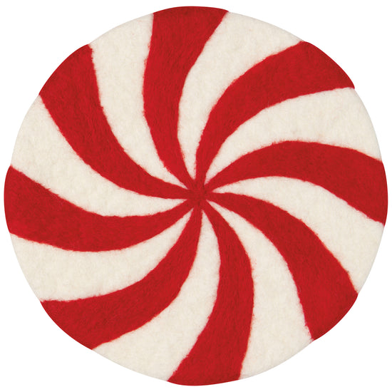 now designs Merry Mints Christmas Felt Wool Trivet