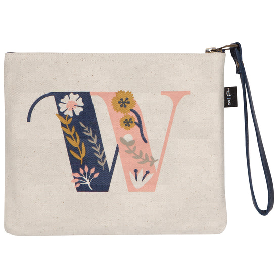 now designs Monogram W Small Zipper Pouch