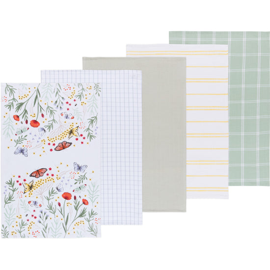now designs Morning Meadow Dishtowels Set of 5