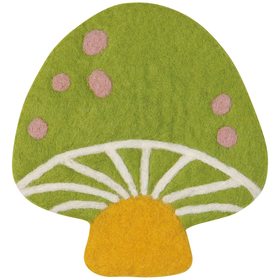 now designs Mushroom Gems Felt Wool Trivet