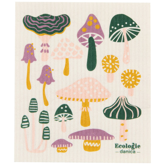 now designs Mushroom Gems Swedish Dishcloth