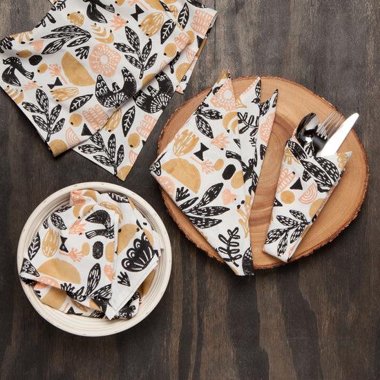 Now Designs Myth Block Print Napkins Set Of 4