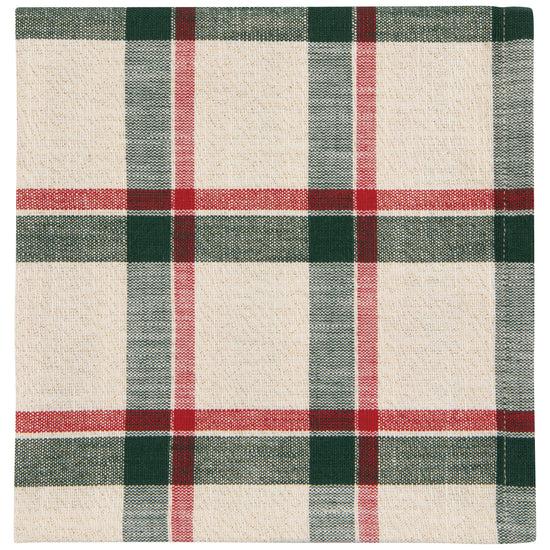 Now Designs Noel Plaid Christmas Napkins Set Of 4