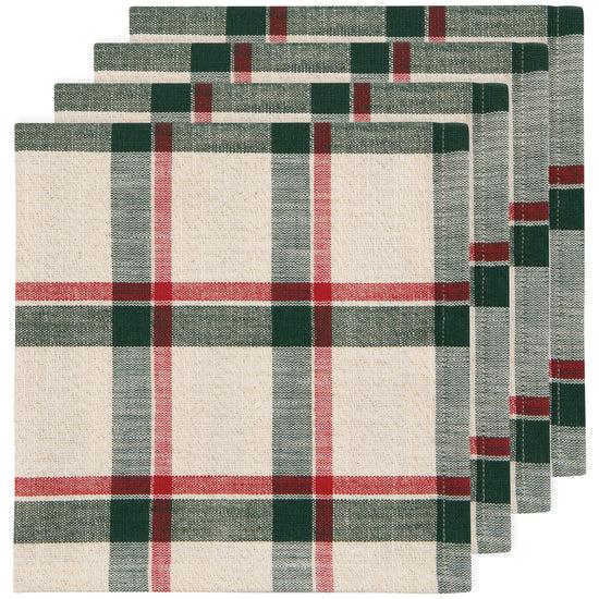 now designs Noel Plaid Christmas Napkins Set of 4