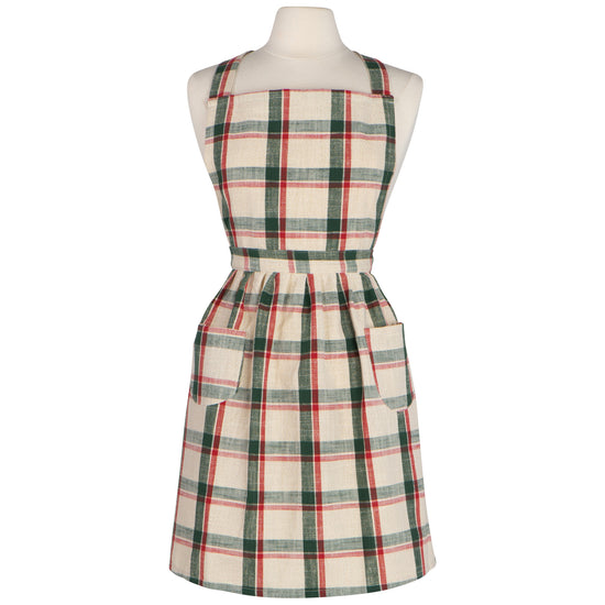 now designs Noel Plaid Classic Christmas Apron