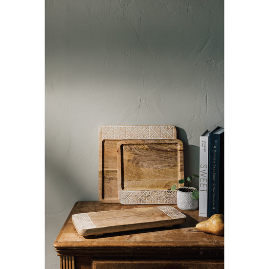 Now Designs Nosh Mango Wood Plate 10 Inch