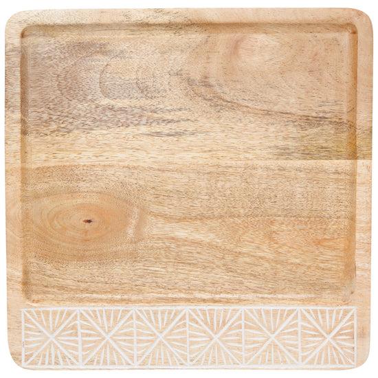 Now Designs Nosh Mango Wood Plate 12 Inch