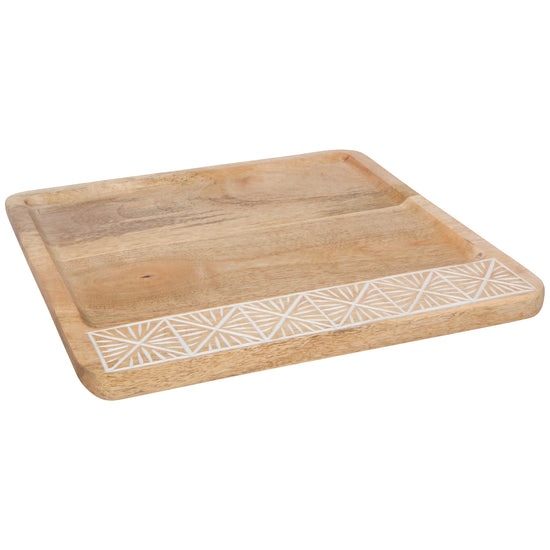 now designs Nosh Mango Wood Plate 12 inch