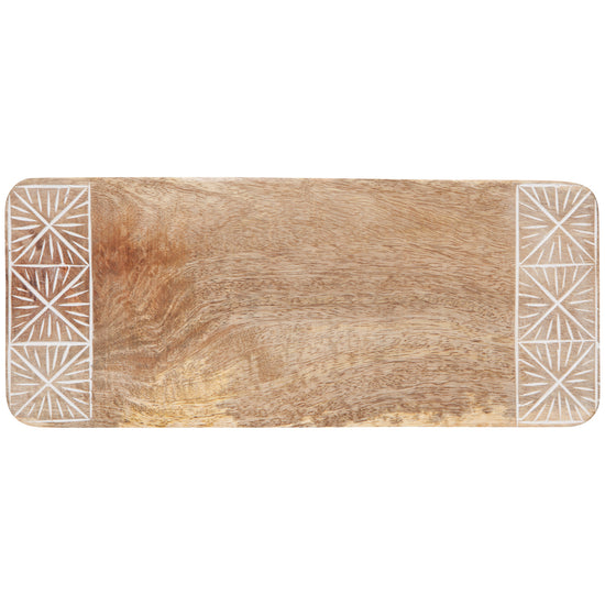 Now Designs Nosh Mango Wood Rectangle Tray