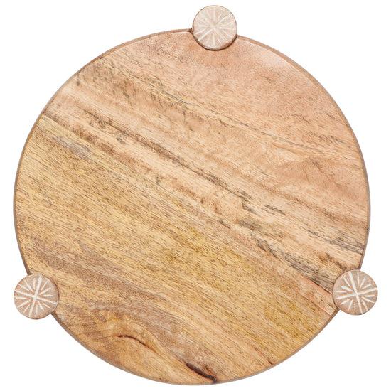 Now Designs Nosh Mango Wood Round Tray
