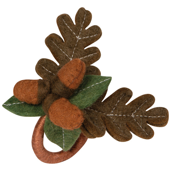 now designs Oak and Acorn Felt Napkin Ring