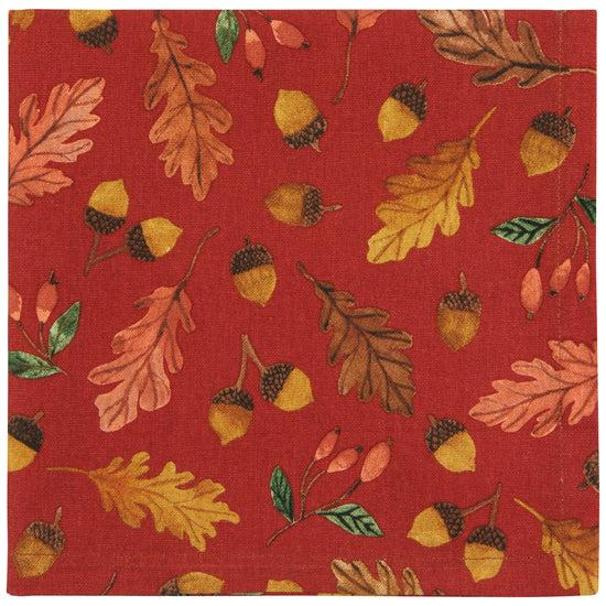 Now Designs Oak And Acorn Napkin Set Of 4